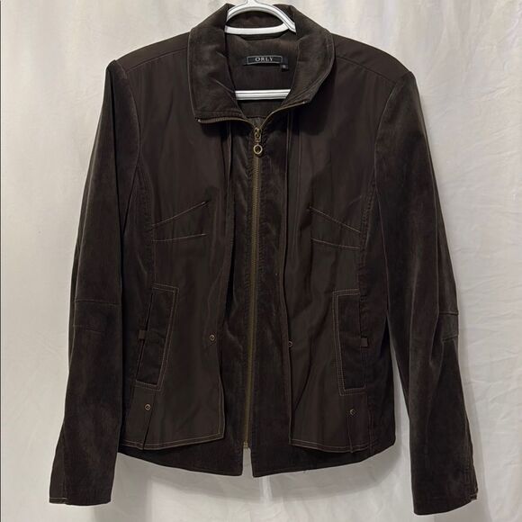 Orly elegant Corduroy Brown Jacket Sz 12 - Picture 1 of 5